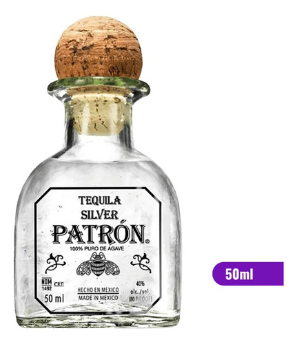 Miniatura Tequila Patrón Silver 50ml