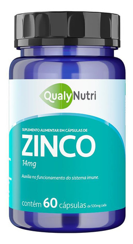 Zinco Bisglicinato Puro 60 Cápsulas Qualynutri