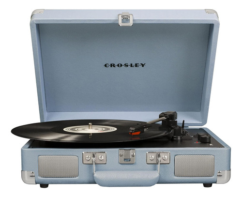 Tocadiscos Crosley Cr8005g-tn Maletin Vintage Azul. 3 Veloci