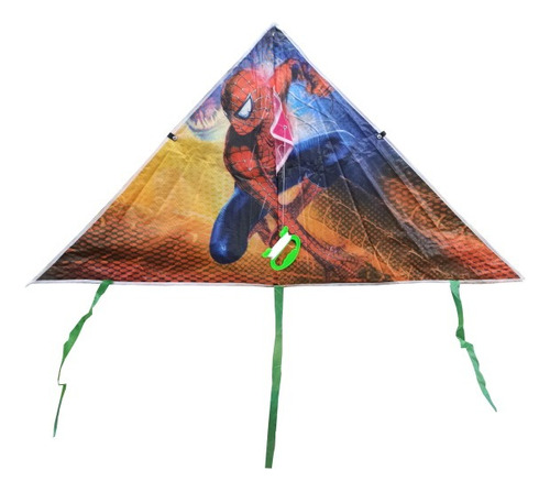 Barrilete Cometa Spiderman Hombre Araña + Manillar Con Hilo