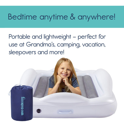 Cama De Viaje Inflable Para Niños Con Barandas De Seguridad