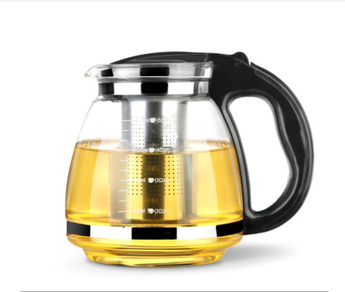 Mz Tetera De Vidrio Térmico De 1500 Ml Con Infusor, Tetera