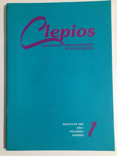 Revista Clepios # 1 Agosto 1995 Residentes De Salud Mental