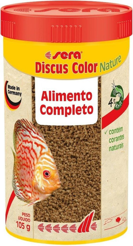 Discus Color Nature 105g/250ml Alimento Para Cor Dos Discos