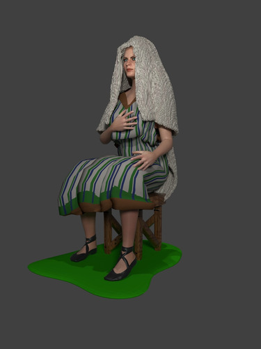Virgen Maria Para Belen Completo- Arte Plastico