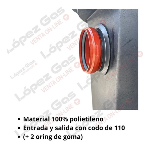 Imagen 3 de 7 de Camara Desengrasadora Pvc Salida Y Entrada 110 Con Tapa 50 L