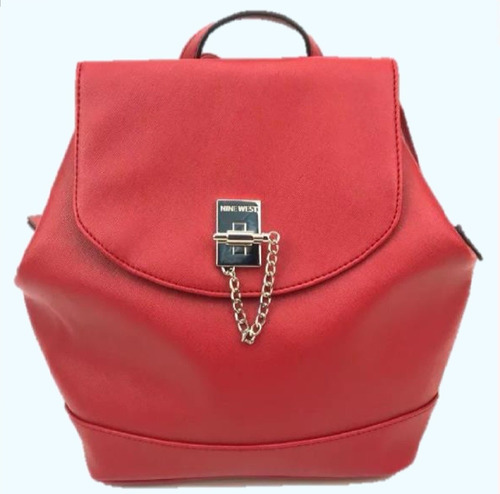 Mochila Nine West Roja Original Mujer Backpack Tendencia Mod