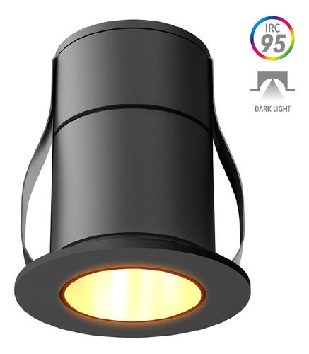 Lámpara De Techo Foramen Ii Led 1 W Luz Cálida Tecnolite Color Negro