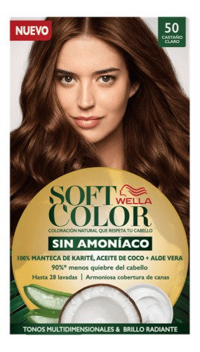 Kit Tinte Wella Professionals  Soft color Tinte de cabello tono 50 castaño claro para cabello