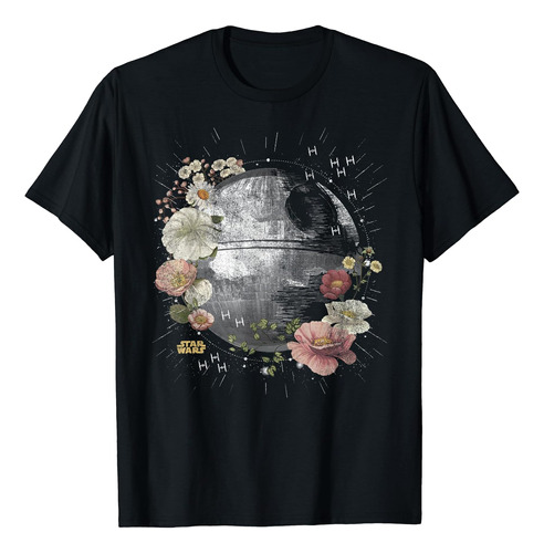 Camiseta Floral De La Estrella De La Muerte De Star Wars