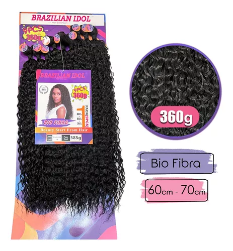 Cabelo Cacheado Afro 70cm Tela Bio Fibra Volumoso 360g