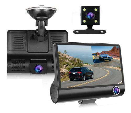 Imountek Dash Cam, 1296p 3 Lentes Cámara De Salpicadero De C