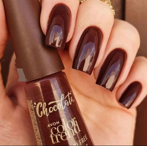 Esmalte 10 Free Avon Color Trend Chocolate Amargo 7 Ml