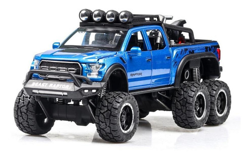 Camioneta De Colección A Escala 1 /24 Ford Raptor 150 6x6