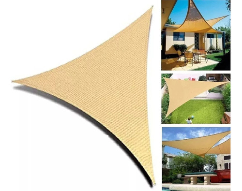 Lona Toldo Vela Sombra Triangular 3x3x3 Mts Anti Uv