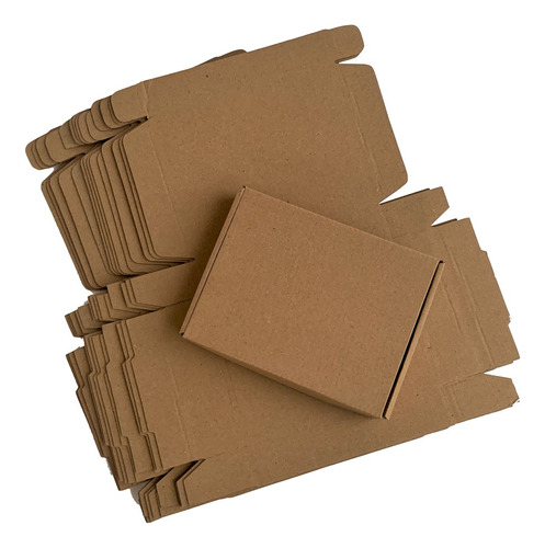50 Cajas Cartón De 14cm X 12cm X 3cm  Autoarmable