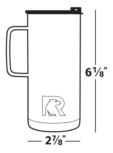 Imagen 5 de 9 de Taza Termica De Viaje Rtic Lilac Con Tapa, 16oz Pc