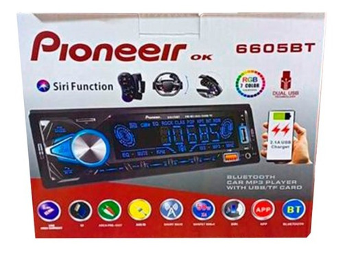 Reproductor Pioneeir 6605bt Con Bluetooth 