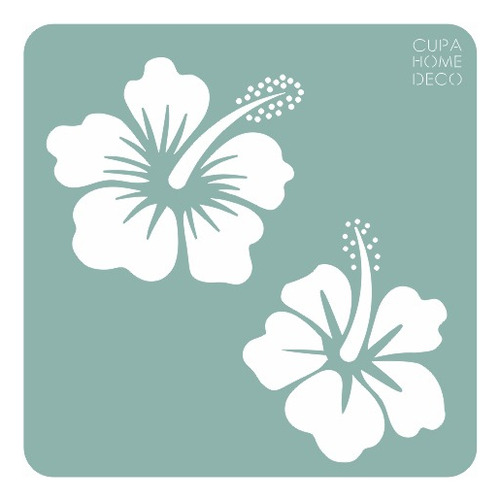  Stencils 50x50 Flor De Hawai-decorativos-pintura-