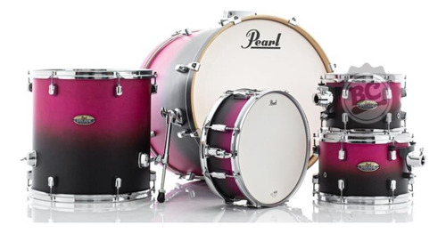 Bateria Pearl Decade Raspberry 20,10,12,14 Ferragens
