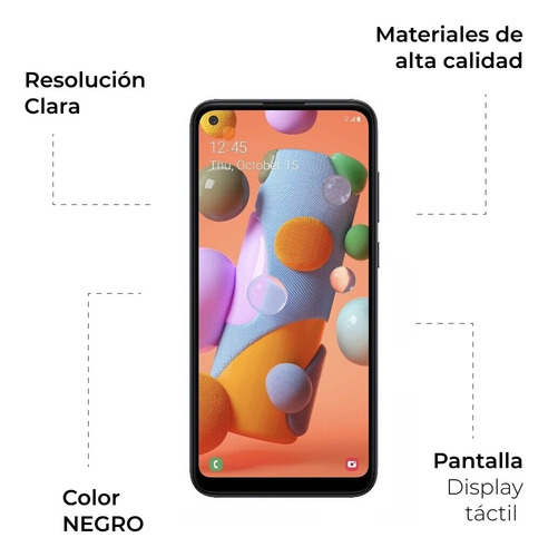 Pantalla Completa Display Touch Para Samsung M11 (sm-m115f) Color Negro