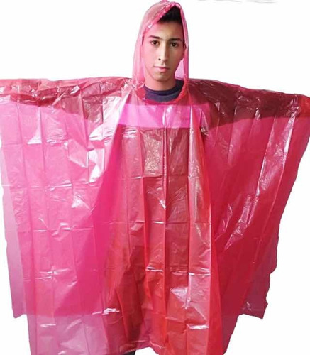 10 Capas Plasticas Con Capucha Para Lluvia Adultos, Niños