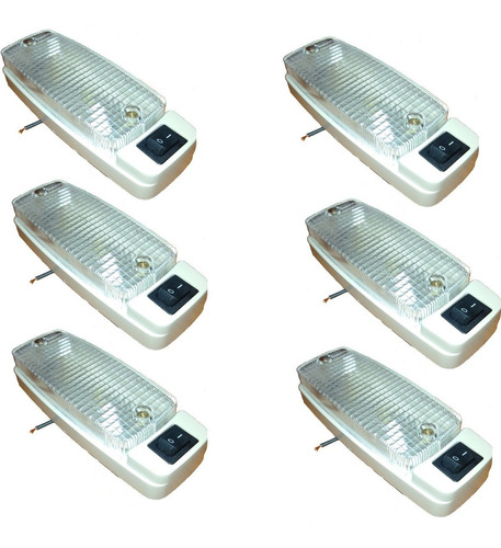 Caja X 6 Faros Led Con Llave On/off P/bauymotorhome Auto