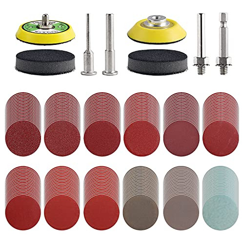 Tshya 240pcs 2inch Sanding Discs Pad Variety Kit For Drill G