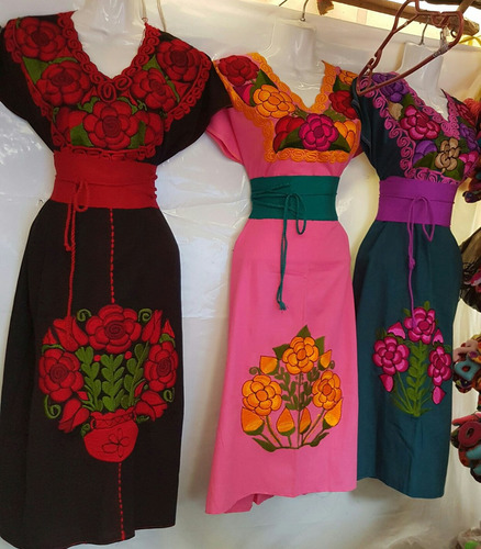 Bata/bluson/vestidos En Manta Bordados A Mano En Chiapas