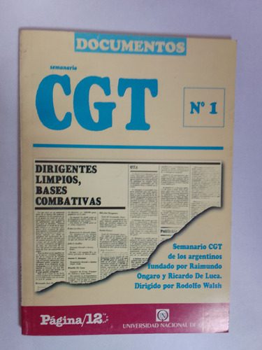 Semanario Cgt De Los Argentinos  Documentos N° 1