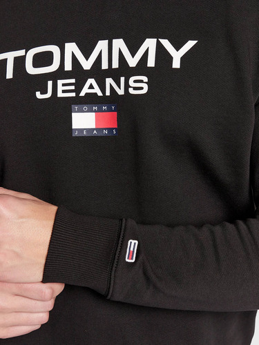 Polerón Con Logo Regular Hombre Tommy Jeans Negro