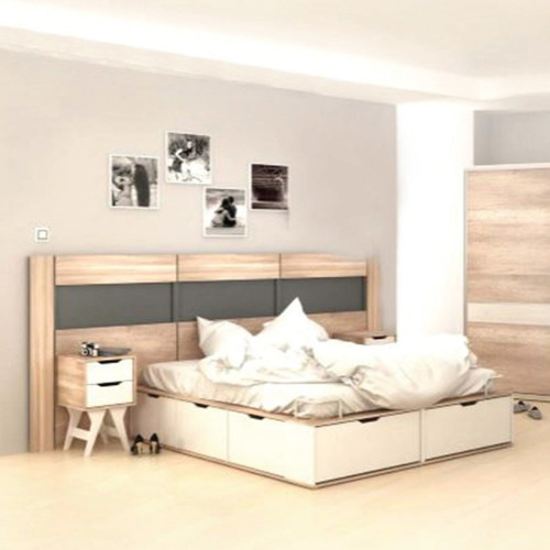 Cama 2 Plazas King 2 X 2 Box Con Cajones Valenziana Oficial