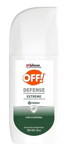 Repelente De Insectos Off Defense Extreme Spray X 100 Ml