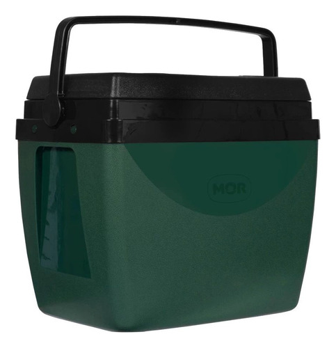 Kit Com Duas Cadeiras De Praia Xadrez Verde + Cooler 34 L