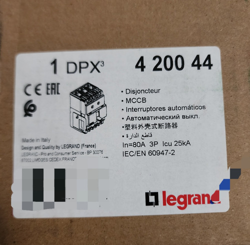 Interruptor Automatico 3p 80a De 25ka Ref 420044 Legrand