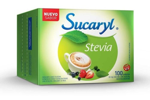 Sucaryl Stevia Edulcorante 80gr X 100 Sobres