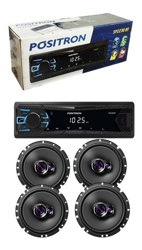 Kit Rádio Pósitron 2230bt + 2 Pares Alto Falante 6'' Pioneer