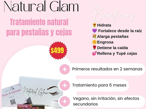 Natural Glam Tratamiento Para Crecimiento De Pestaña Y Ceja