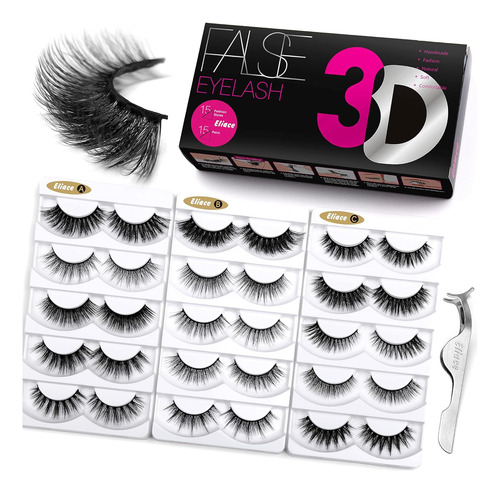 Eliace Fluffy Eyelashes 3d Mink Las Pestañas Ojos De Gato 15