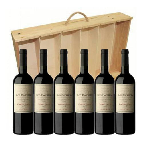 Estuche Madera Vino Dv Catena Cabernet Sauvignon Syrah X 6