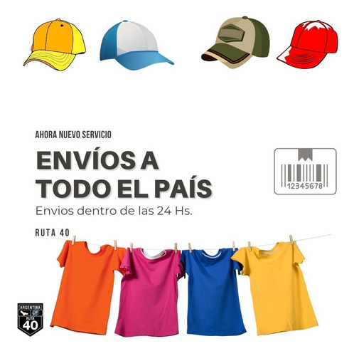 Imagen 2 de 2 de Remera Ruta 40 Logo White Clasica
