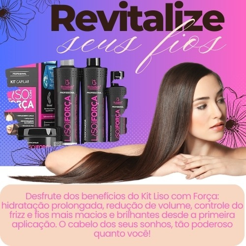 Kit Capilar Liso Com Força + Descansa Cabelo Beleza De Salão