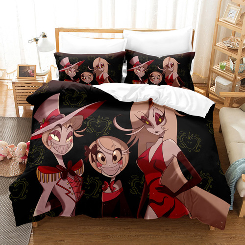 Juego De Ropa De Cama Doble De 3 Piezas, Hazbin Hotel