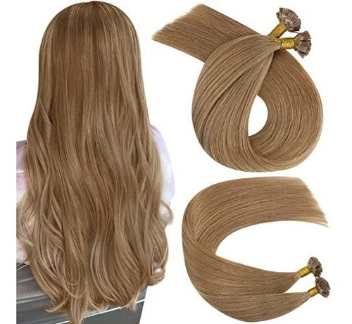 Ugeat 20 Pulgadas Plana Punta Extensiones De Pelo Pre Hppns