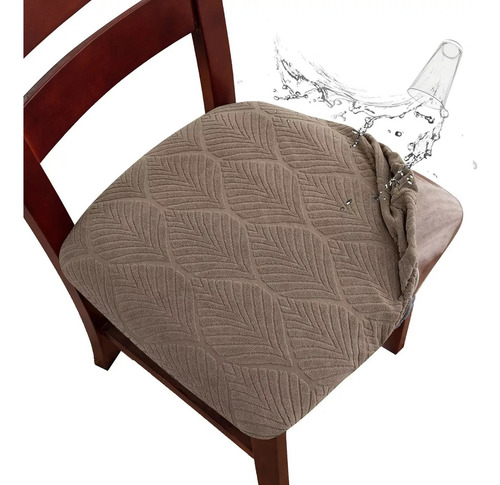 4 Fundas Para Sillas Pequeñas Home Leaf Y Protectores De Coj Color Arena