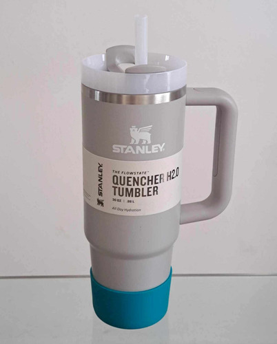 Stanley Quencher 30oz Vaso Taza Mug Termo Asa Con Funda Prot Ceniza - Verde Quencher