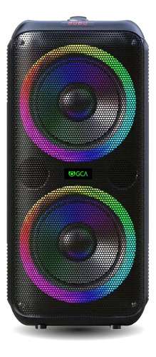 Parlante Portatil Gca Sound Flash 30w Bluetooth Luces Ritmo Color Negro