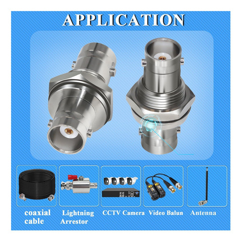 Conector Coaxial Hembra Bnc Femenino De Tuolink A Bnc, De