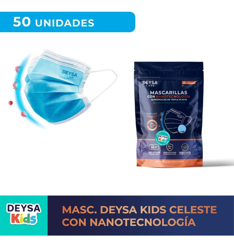 Mascarillas Nanotecnología Niños Env. Resellable 50 Un