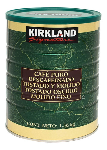 Café Molido Descafeindado Kirkland Signature 1.36 Kg